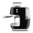 SMEG ŐRLŐVEL KOMBINÁLT ESPRESSO KÁVÉFŐZŐ, retro, fekete