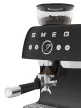 SMEG ŐRLŐVEL KOMBINÁLT ESPRESSO KÁVÉFŐZŐ, retro, matt fekete