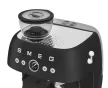SMEG ŐRLŐVEL KOMBINÁLT ESPRESSO KÁVÉFŐZŐ, retro, matt fekete