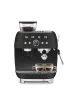 SMEG ŐRLŐVEL KOMBINÁLT ESPRESSO KÁVÉFŐZŐ, retro, matt fekete