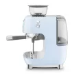 SMEG ŐRLŐVEL KOMBINÁLT ESPRESSO KÁVÉFŐZŐ, retro, világoskék