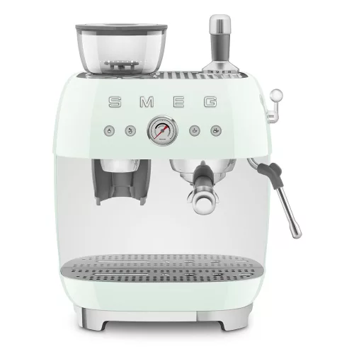 SMEG ŐRLŐVEL KOMBINÁLT ESPRESSO KÁVÉFŐZŐ, retro, világoszöld