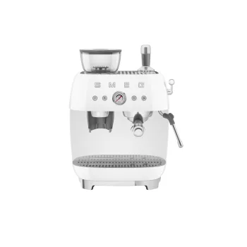   SMEG ŐRLŐVEL KOMBINÁLT ESPRESSO KÁVÉFŐZŐ, retro, fehér