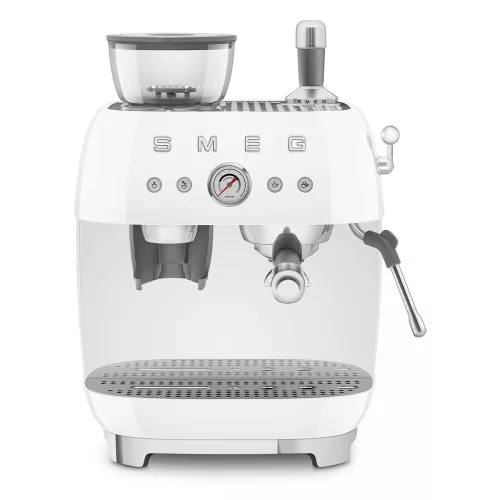 SMEG ŐRLŐVEL KOMBINÁLT ESPRESSO KÁVÉFŐZŐ, retro, fehér