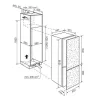   Electrolux EK278BNRWE Beépíthető kombinált alulfagyasztós hűtőszekrény | NoFrost | DynamicAir | CleanAir | FastFreeze | 166/60 l | 152.4 cm magas | 55 cm széles