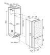 Electrolux EK278BNRWE Beépíthető kombinált alulfagyasztós hűtőszekrény | NoFrost | DynamicAir | CleanAir | FastFreeze | 166/60 l | 152.4 cm magas | 55 cm széles
