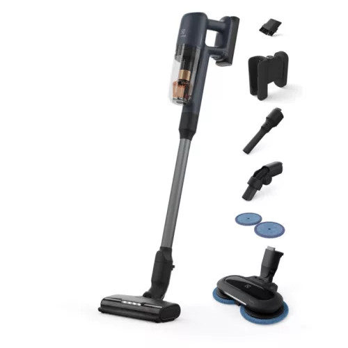 Electrolux EP71B14WET 700 vezeték nélküli álló porszívó | 14,4V UHD akkumulátor | Farmerkék