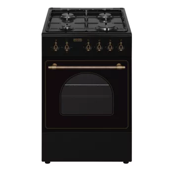   EVIDO FREE GE55A gáztűzhely, rusztikus design, 50x55 cm, elektromos sütő, 48 l, antracit/bronz