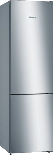 BOSCH KGN39VLEB Serie|4 Szabadonálló kombinált alulfagyasztós hűtőszekrény | NoFrost | PerfectFit | 279/89 l | 203 cm magas | 60 cm széles | Szálcsiszolt acél színű