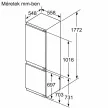 NEFF KI7863DD0 N70 Beépíthető kombinált alulfagyasztós hűtőszekrény | NoFrost | 188/67 l | 177.2 cm magas | 55.8 cm széles
