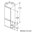 BOSCH KIS87AFE0 Serie|6 Beépíthető kombinált alulfagyasztós hűtőszekrény
