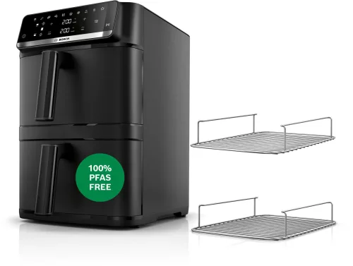 BOSCH MAFD661B4 Serie|6 két fiókos emeletes Air Fryer, 12 l, fekete