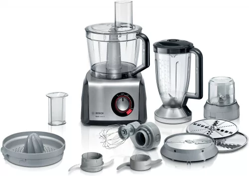 BOSCH MC812M844 Kompakt konyhai robotgép | 1250 W | Fekete/szálcsiszolt acél