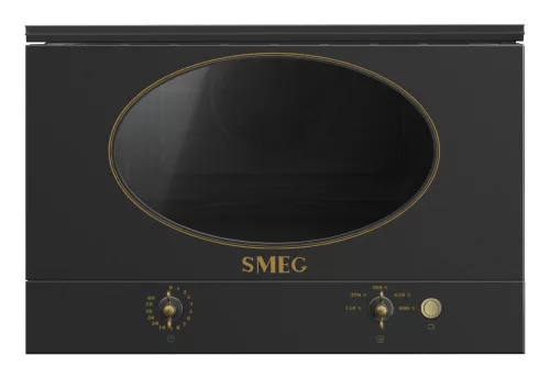 SMEG BEÉPÍTHETŐ MIKROHULLÁMÚ SÜTŐ, Colonial design, 22 liter, antracit