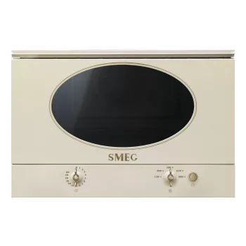   SMEG BEÉPÍTHETŐ MIKROHULLÁMÚ SÜTŐ, Colonial design, 22 liter, analóg, bézs