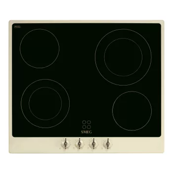   SMEG KERÁMIA FŐZŐLAP, Colonial design, 60 cm, 4 főzőzóna, bézs
