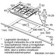 BOSCH PCS7A5M90 Serie|6 Beépíthető gázfőzőlap | Flame Select | WOK | 75 cm | Nemesacél
