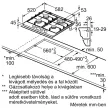BOSCH PGH6B5K90 Serie|4 Beépíthető gázfőzőlap | 60 cm | Nemesacél