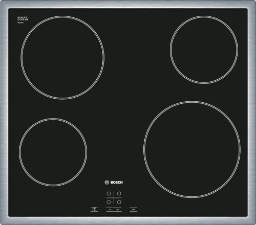 BOSCH PKE645D17E Serie|4 Beépíthető kerámia főzőlap Fekete + inox