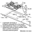 BOSCH PPQ7A6I40 Serie|6 Beépíthető gázfőzőlap Fekete | 75 cm