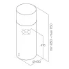   ELICA - Páraelszívó TUBE PRO ISLAND BL MAT/A/43 + Mikro MW-5120B