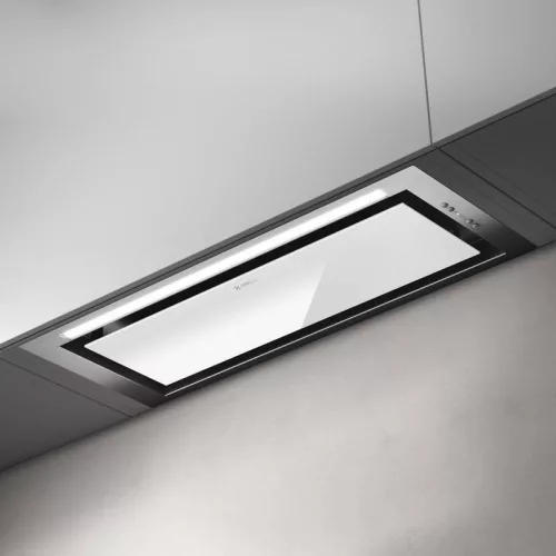 ELICA HIDDEN 2.0 IXGL/A/90 beépíthető páraelszívó, A energiaosztály, IEC turbo: 700 m3/h, 90 cm, inox/üveg