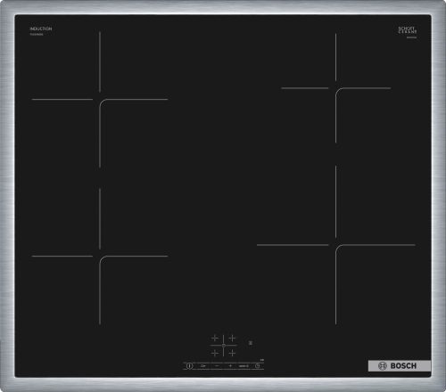 BOSCH PUE64KBB5E Serie|4 Beépíthető indukciós főzőlap | TouchSelect | PowerBoost | 60 cm | Fekete