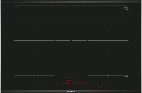 BOSCH PXY875DE3E Serie|8 Beépíthető indukciós főzőlap | DirectSelect Premium | PowerBoost | PanBoost | PerfectFry | PerfectCook | Kiterjesztett FlexZone | Komfort Profil | 80 cm | Fekete