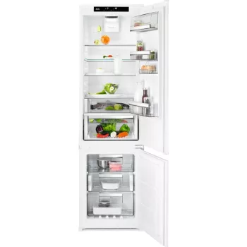   AEG SCB819E8TS Beépíthető kombinált alulfagyasztós hűtőszekrény | NoFrost | TwinTech | 207/60 l | 188.4 cm magas| 54 cm széles