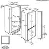   AEG SCB819E8TS Beépíthető kombinált alulfagyasztós hűtőszekrény | NoFrost | TwinTech | 207/60 l | 188.4 cm magas| 54 cm széles