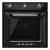 SMEG LÉGKEVERÉSES SÜTŐ, Victoria design, 60 cm, analóg, fekete