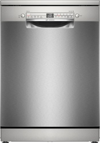 BOSCH SMS2HVI02E Serie|2 Szabadonálló mosogatógép | 14 teríték | Wifi | VarioDrawer | RackMatic | Extra Dry | Silver-inox | 60 cm