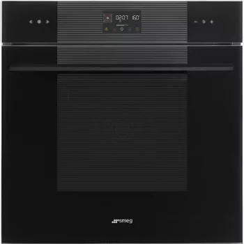   SMEG PIROLITIKUS HŐLÉGKEVERÉSES SÜTŐ, Linea design, Galileo, 60 cm, ES LCD, mélyfekete üveg