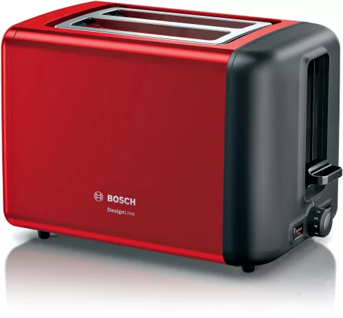 Bosch TAT3P424 kenyérpirító, 2 szeletes, DesignLine, vörös