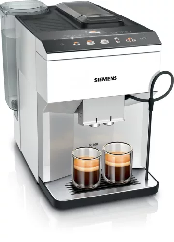 SIEMENS TP515R02 Teljesen automata kávéfőző | EQ500 | Fehér | Kivehető víztartály | 15 bar