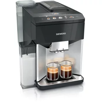   SIEMENS TQ513R01 Teljesen automata kávéfőző | EQ500 | Inox/Fekete | Kivehető víztartály | 15 bar