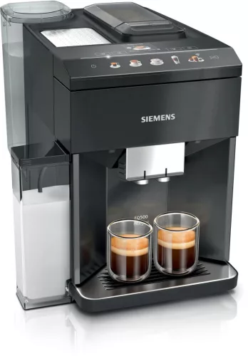 SIEMENS TQ518RX3 Teljesen automata kávéfőző | EQ500 | Sötét inox | Kivehető víztartály | 15 bar