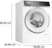 BOSCH WGB266A6BY Serie|8 elöltöltős mosógép i-DOS, 11 kg, fehér-inox