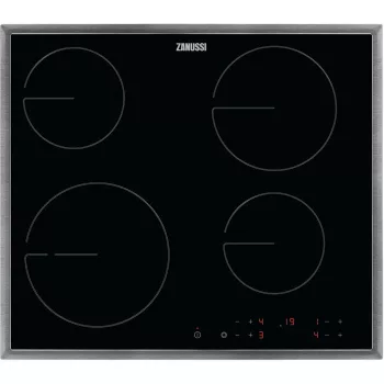 Zanussi ZHRN642X Beépíthető kerámia főzőlap Fekete