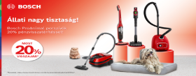 Állati nagy tisztaság! – Bosch ProAnimal porszívók 20% pénzvisszatérítéssel