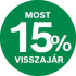 15% Visszajár + 5 Év Garancia